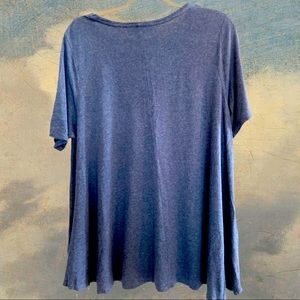 LOFT Navy Short Sleeve Swing Jersey